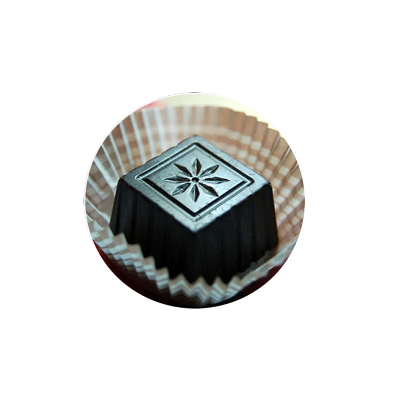 GRAINRAIN Polycarbonate Chocolate Mold DIY Candy Mould Clear Hard Plastic Bakeware Pastry Tools Square Plum (S2-19271) - Image 1